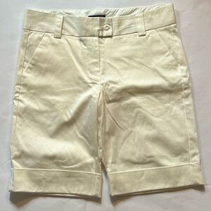 The Limited Off White Cuffed Walking Shorts With Pockets Women’s Size 6